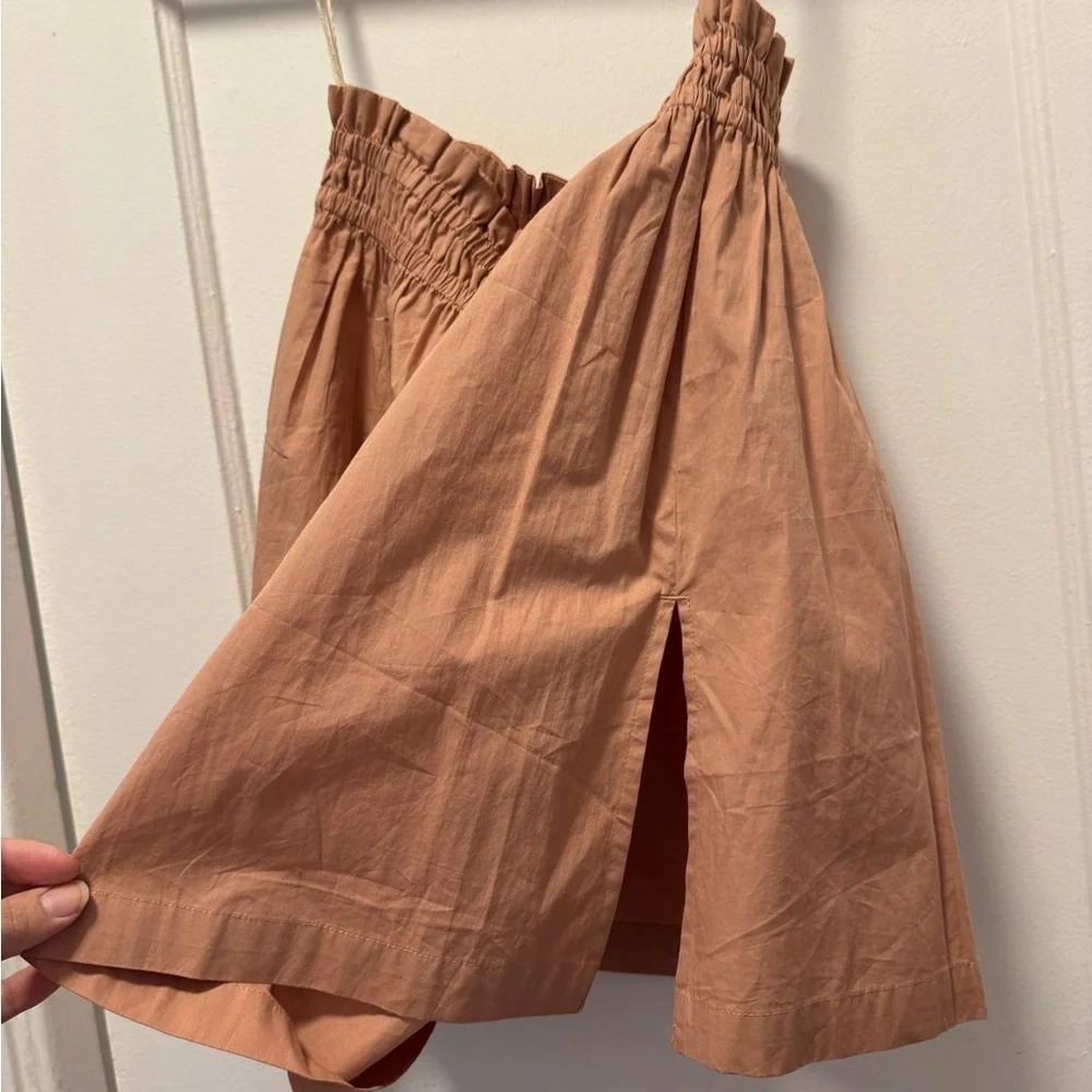 NWOT Free People Tube Top/Convertable‎ Skirt in Soft Brown